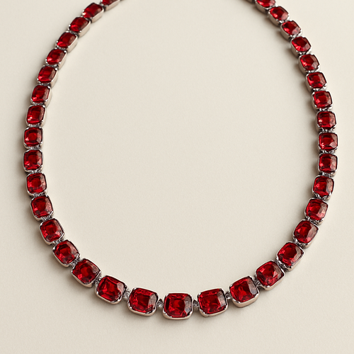 Red spinel necklace 