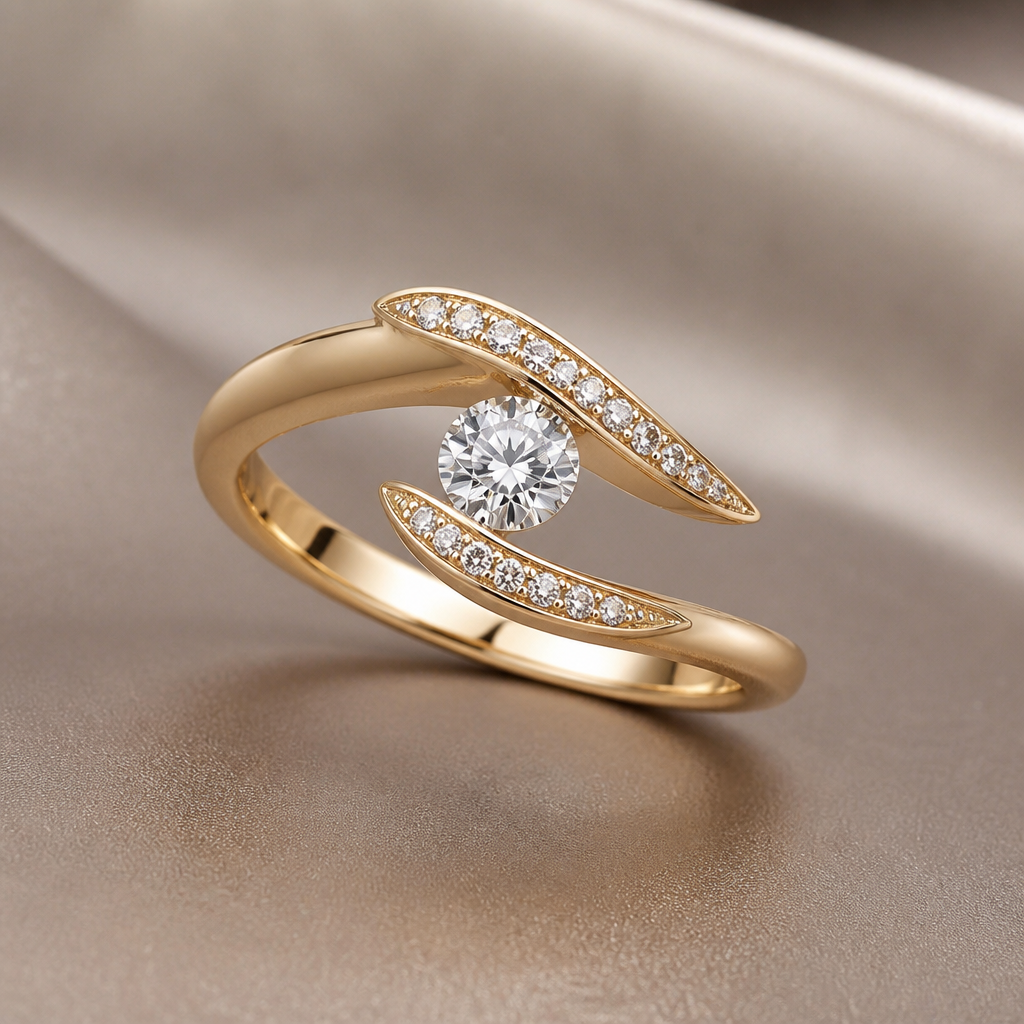 A women's ring
photorealistic jewelry design, A women's ring, modern style, just the design no text