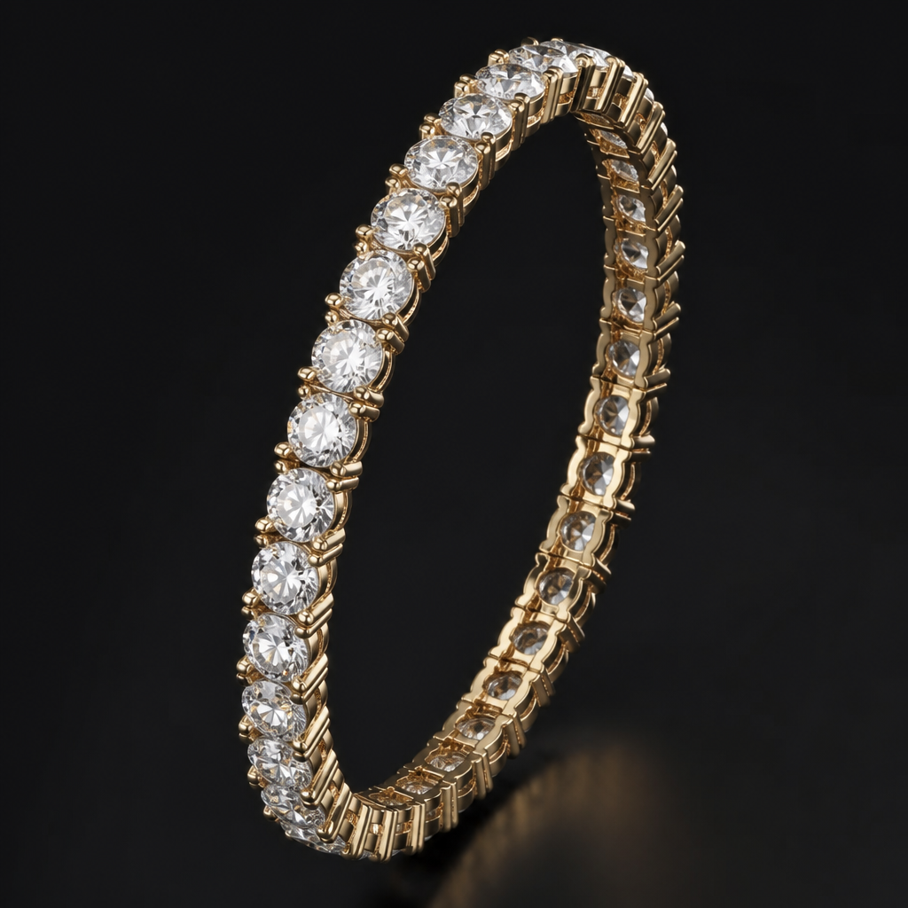 Spinning tennis bracelet