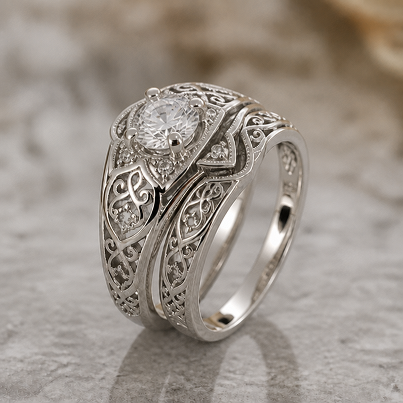 Please remove the flower form
edit the attached jewelry design with these instructions: Please remove the flower form. keep it photorealistic, just the design no text