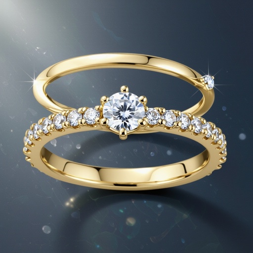 Gold wedding alliance with diamonds set all around on wedding alliance in beads setting
