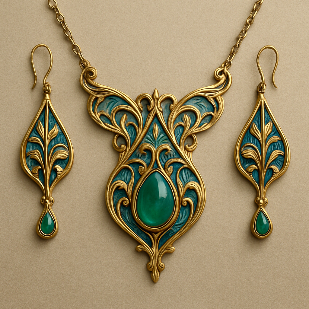 Necklace with earrings 