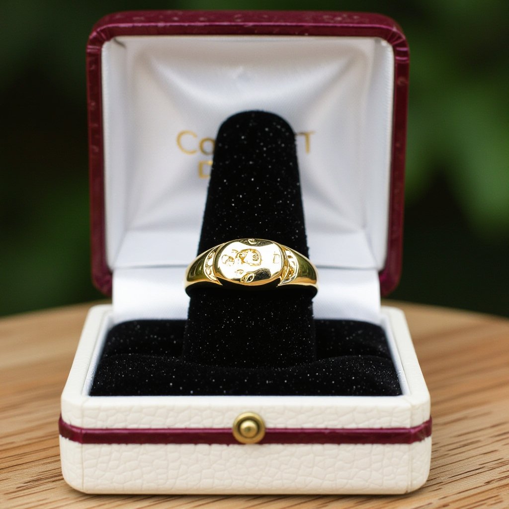 14k yellow good men's nugget ring size 10