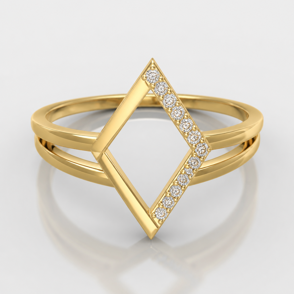 A geometric women's ring
photorealistic jewelry design, A geometric women's ring, geometric style, just the design no text
