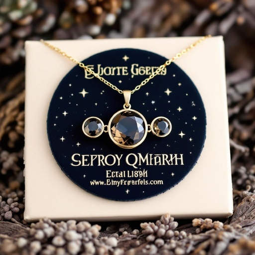 Подвеска из трех полумесяцев с узорами и камнями раухтопаза из матового неровного светлого золота с узорами соединенных цепочкой сверху самый широкий полукруг дальше средний и снизу самый маленький