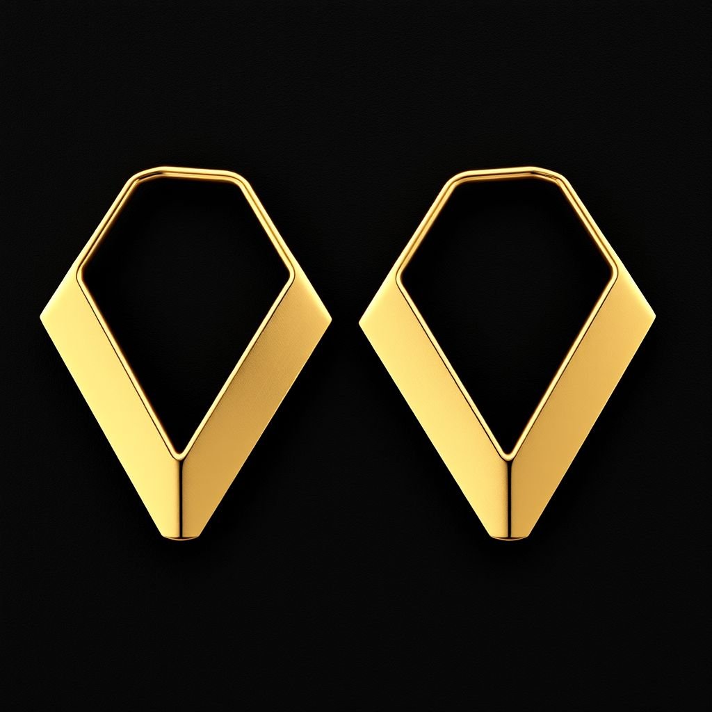 gold plated V shaped filled cool simple stylish big earrings
Design a pair of modern, gold-plated earrings showcasing a bold V shape. These oversized, minimalist accessories feature sleek lines and an innovative geometric design. Incorporate subtle textures for added depth, ensuring they exude an air of sophisticated simplicity. Perfect for the contemporary individual seeking striking elegance with a minimalist touch.