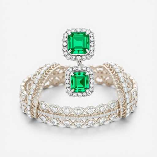 A emerald cushion cut, with VVS and 50 carat bracelets