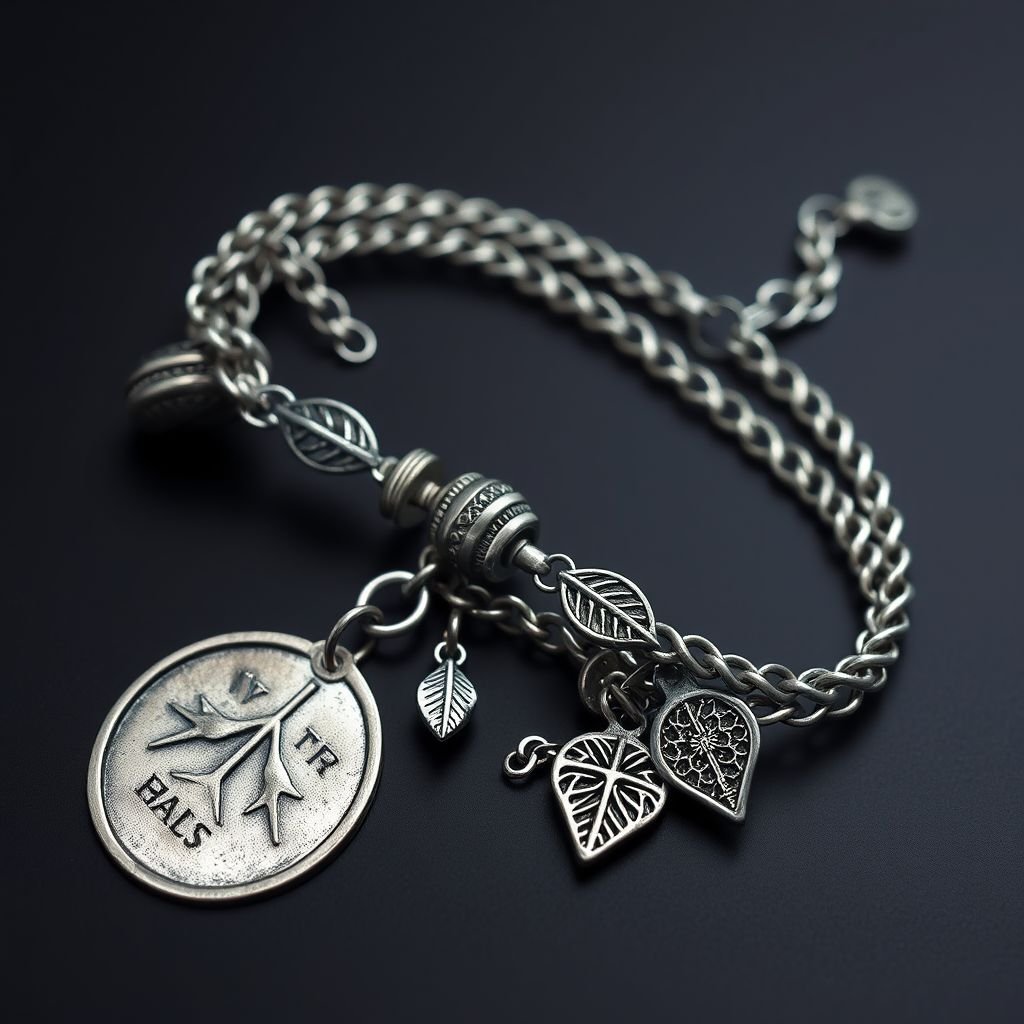 Man bracelet silver small different 