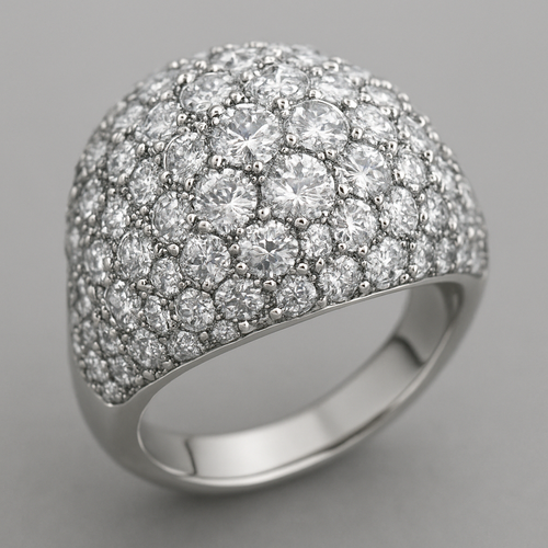 ring with many zircons 