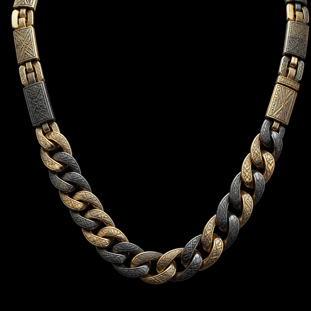 A chain that gives off black excellence vibes that has legacy ingraved into the chain
photorealistic jewelry design, A chain that gives off black excellence vibes that has legacy ingraved into the chain, modern style, just the design no text