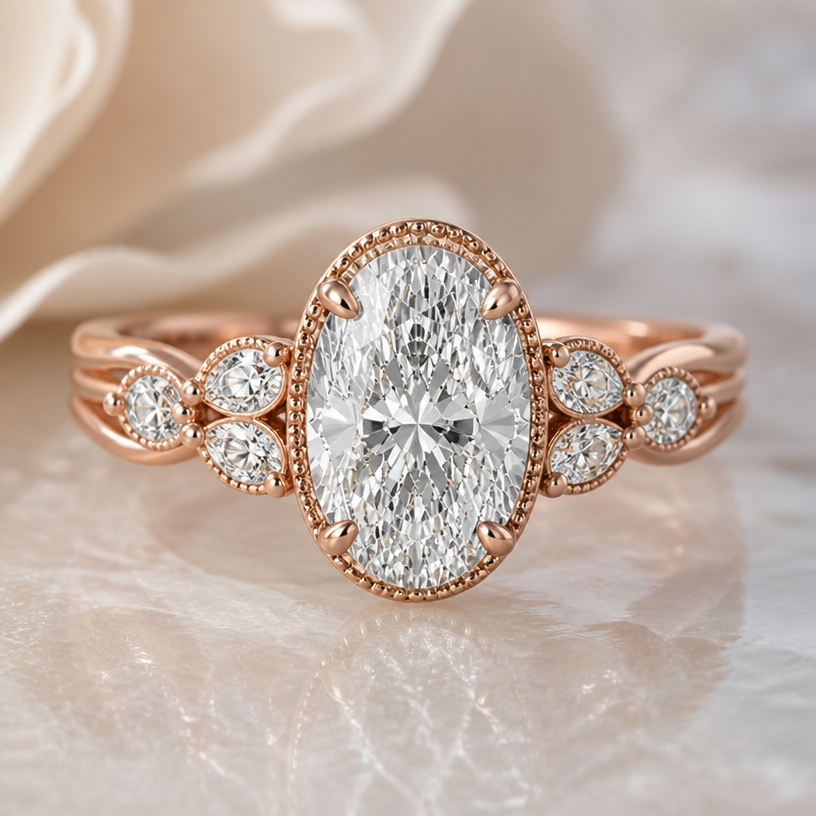 A women's ring with diamond stones. make it look more aesthetic and artsy
using the attached image as a visual reference, create A women's ring with diamond stones. make it look more aesthetic and artsy. photorealistic, just the design no text