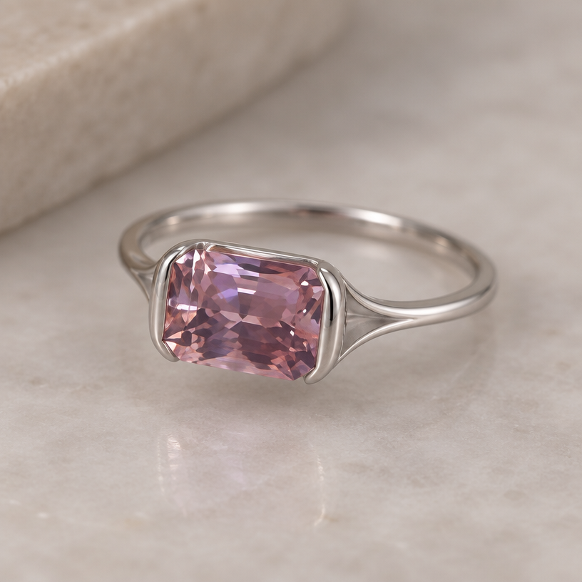 A women's ring made of silver, minimalist, simple and delicate, clean lines. take this stone in the picture and give me something different its a bigger stone i dont want just a standard 4 prong ring
using the attached image as a visual reference, create A women's ring made of silver, minimalist, simple and delicate, clean lines. take this stone in the picture and give me something different its a bigger stone i dont want just a standard 4 prong ring. photorealistic, just the design no text
