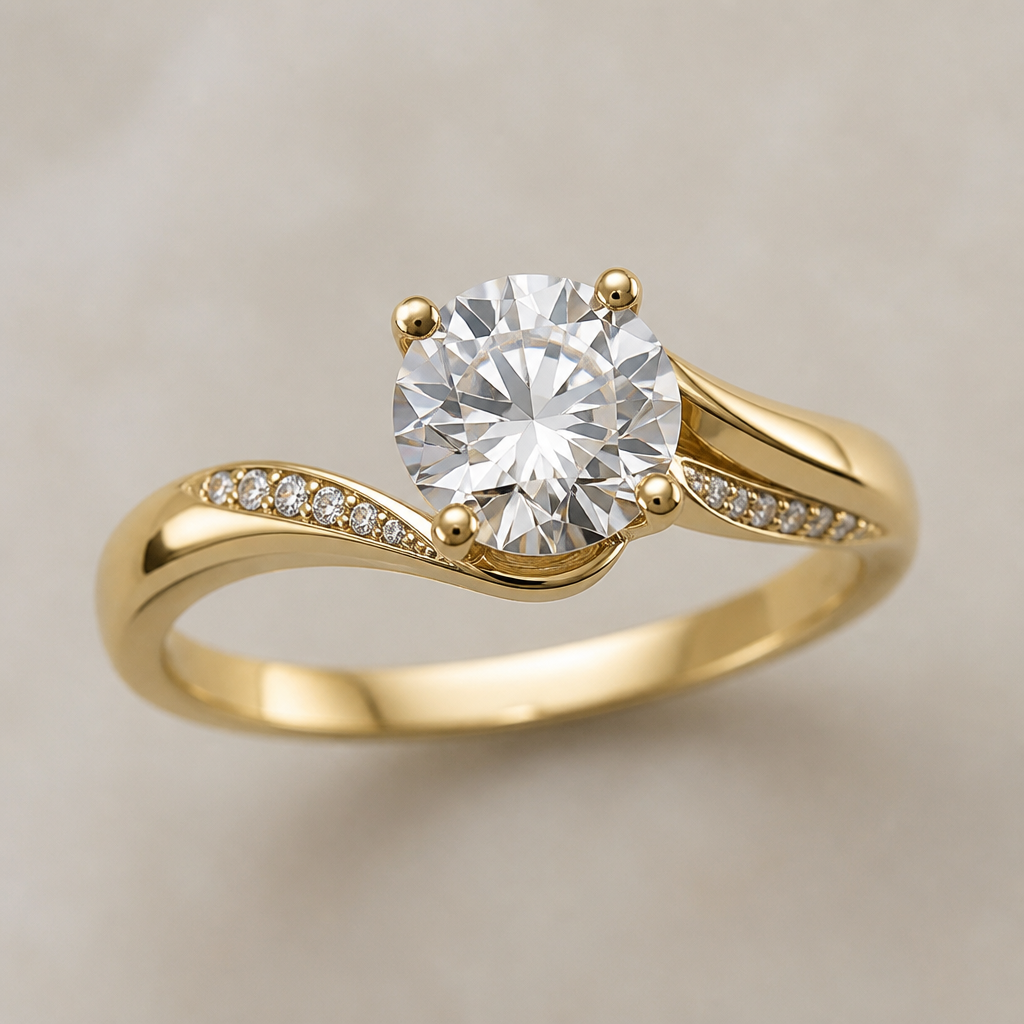 A women's ring suitable for engagement
photorealistic jewelry design, A women's ring suitable for engagement, modern style, just the design no text