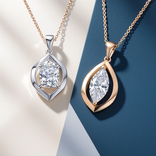 Geomatric architecture earrings Design a contemporary pendant featuring a single, large diamond shaped like a wing, symbolizing freedom and elegance. The diamond is elegantly set in a sleek, minimalist rose gold frame that accentuates its brilliance. The modern aesthetic is enhanced with clean lines and asymmetry, making it a striking statement piece for the avant-garde wearer.