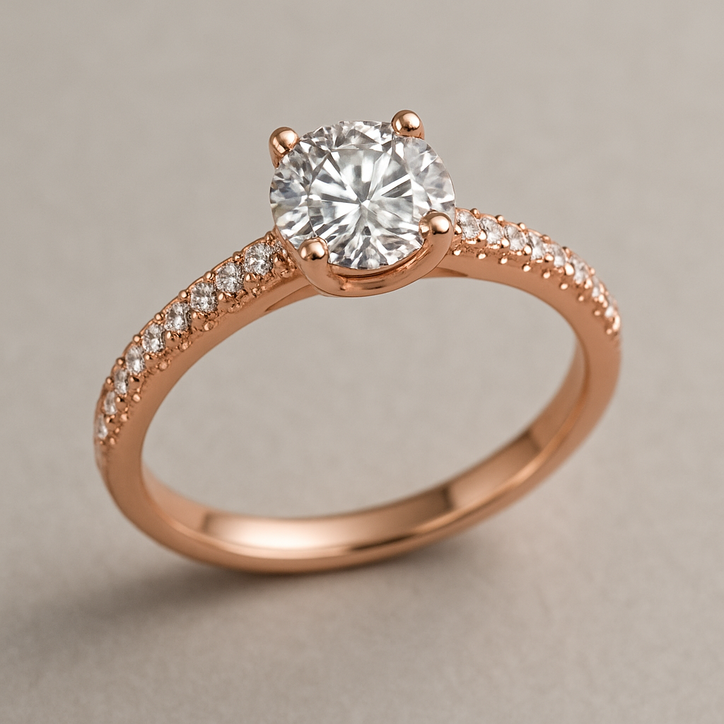 elegant rose gold engagement ring