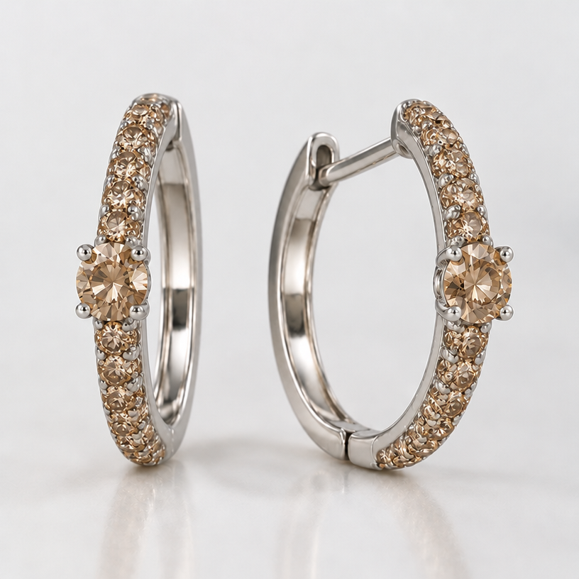 Single pave strand of brown diamonds
edit the attached jewelry design with these instructions: Single pave strand of brown diamonds. keep it photorealistic, just the design no text