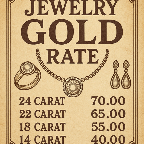 Create a jewellery gold rate poster