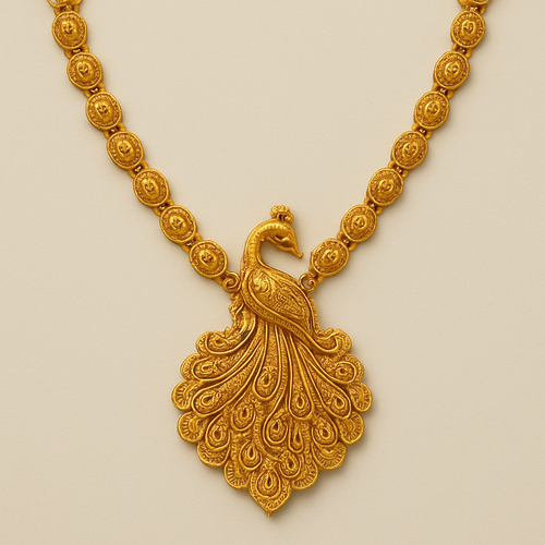 Long haar with peacock base made with gold within 18gm