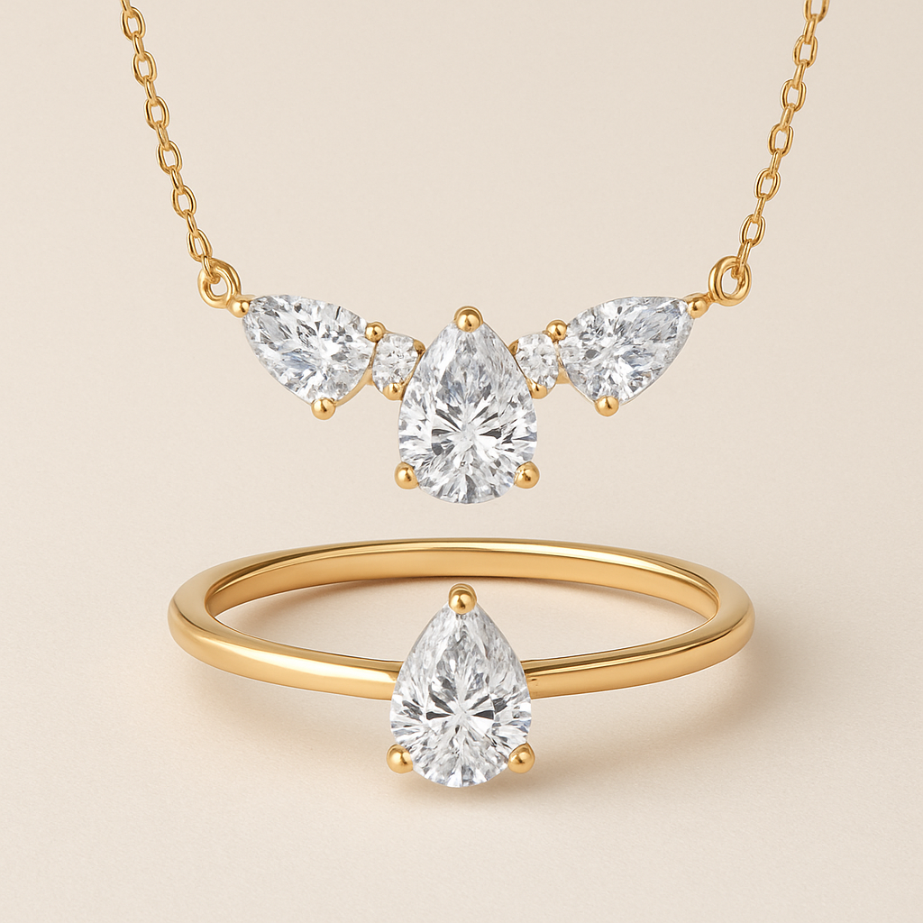 ביקשתי רק 7 קראט באמצע ובשני הצדדים למעלה יותר 2 קראט בכל צד שוכב לצד יהלומי טיפה בשרשרת מולחמים יותר למעלה  בלי באזל ושהיהלומיפ בצדדים שוכבים לצד מצוין יותר למעלה בשרשרת  וברוז יהלומי טיפה בידיוק ככה רק שהיהלומים יבינו יותר גבוהים בשרשרת מולחמים בין לבין השרשרת ירדתי יהלומי טיפה       