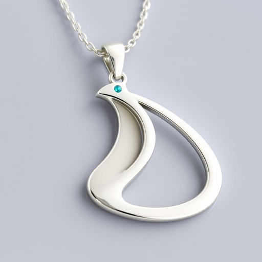 Pendant silver with stylized ice figure skating single skate  . Remove boots and leave only lowest part of skates. Add turquoise