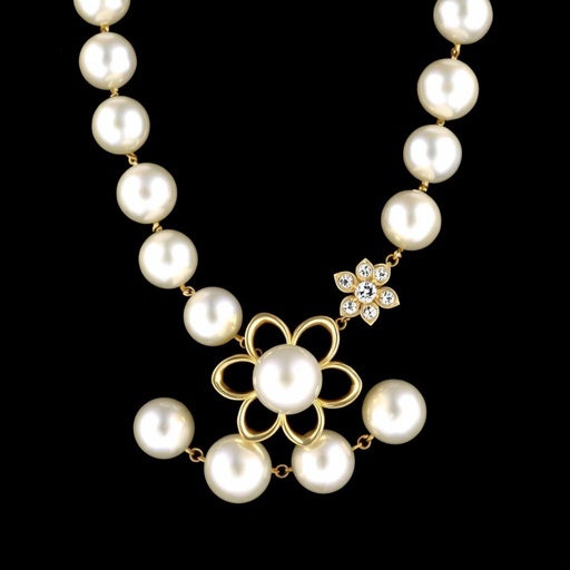 Round white Pearls with 14k gold chain