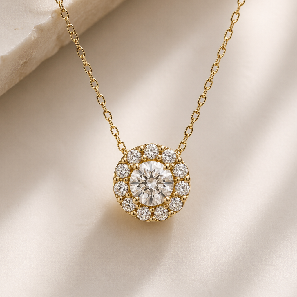 1 büyük ve 10 küçük pırlanta ile, Büyük taş merkezde, dengeli ve minimalist görünen şık altın kolye
photorealistic jewelry design, 1 büyük ve 10 küçük pırlanta ile, Büyük taş merkezde, dengeli ve minimalist görünen şık altın kolye, just the design no text