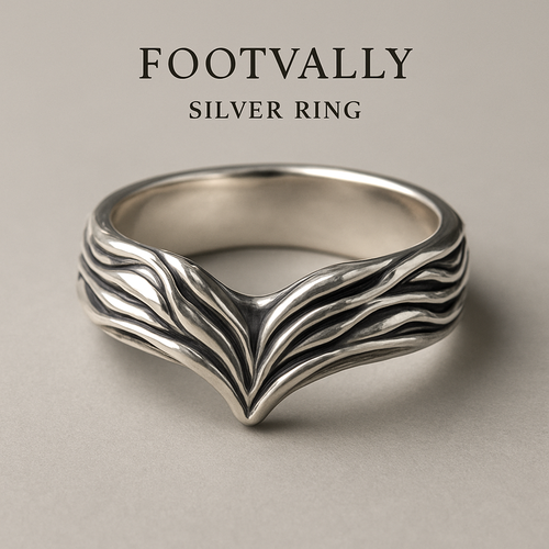 Footvally silver ring