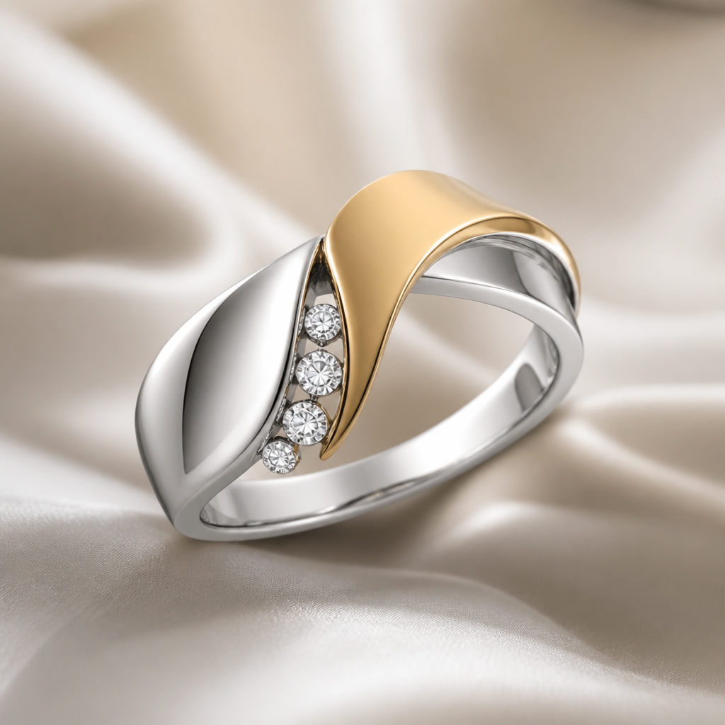 A women's ring
photorealistic jewelry design, A women's ring, modern style, just the design no text