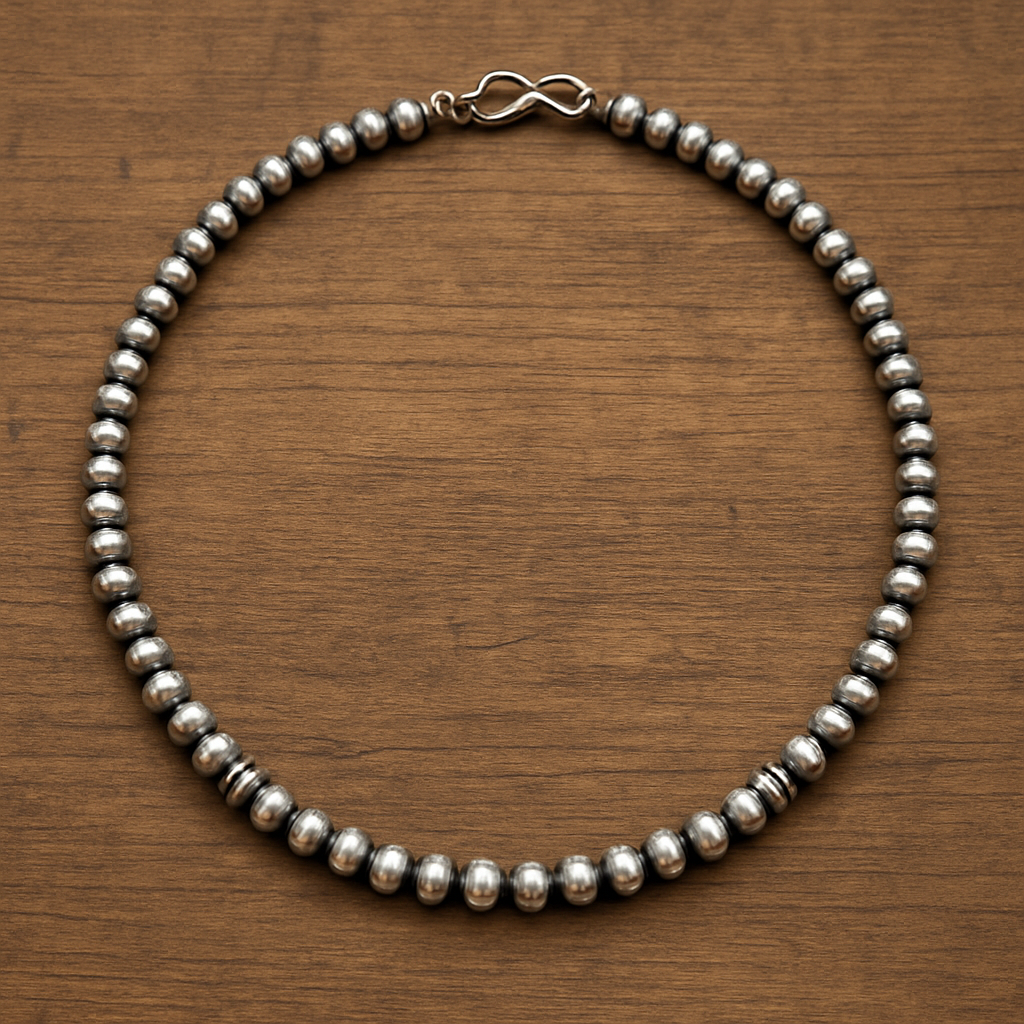 4 mm silver beads 14 inches