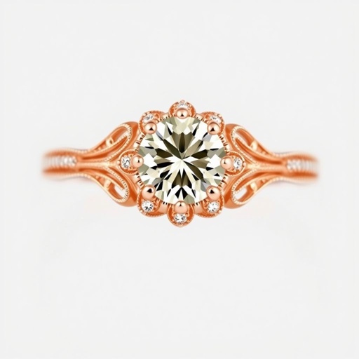 Rose gold engagement ring