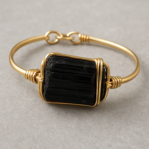 Bracelet with black turmaline 
