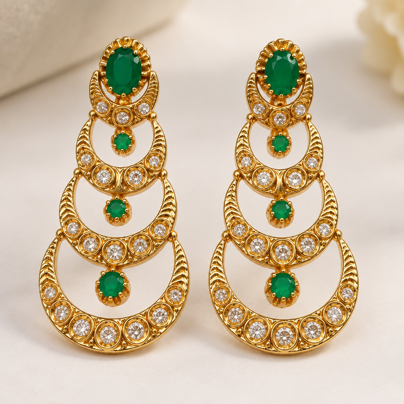 A women's earrings
using the attached image as a visual reference, create A women's earrings. photorealistic, just the design no text