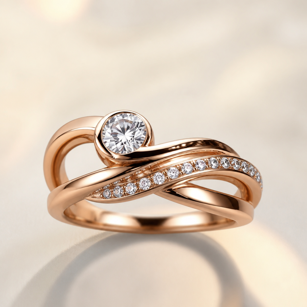 A women's ring
photorealistic jewelry design, A women's ring, modern style, just the design no text