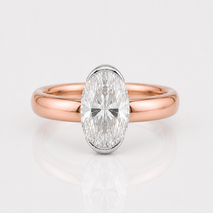 size 5 ring, 5mm band, oval stone 16mm in length 11mm in width
edit the attached jewelry design with these instructions: size 5 ring, 5mm band, oval stone 16mm in length 11mm in width. keep it photorealistic, just the design no text