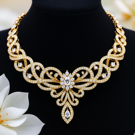 Moissanite kundan necklace for Asian girl
