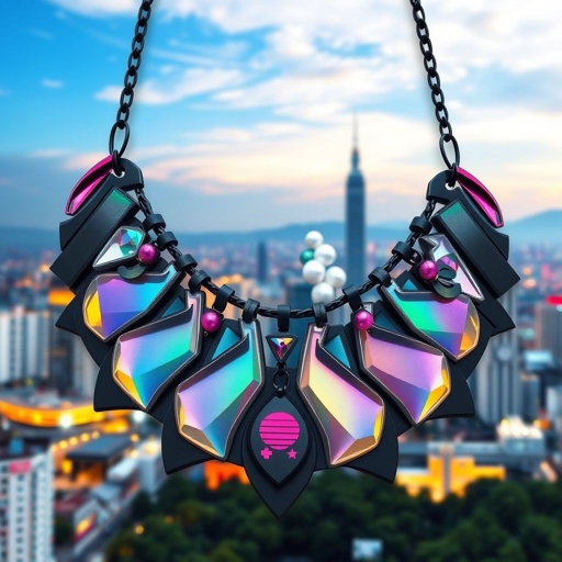 Make a necklace that gives Korean vibes but is not anything traditional Korean 