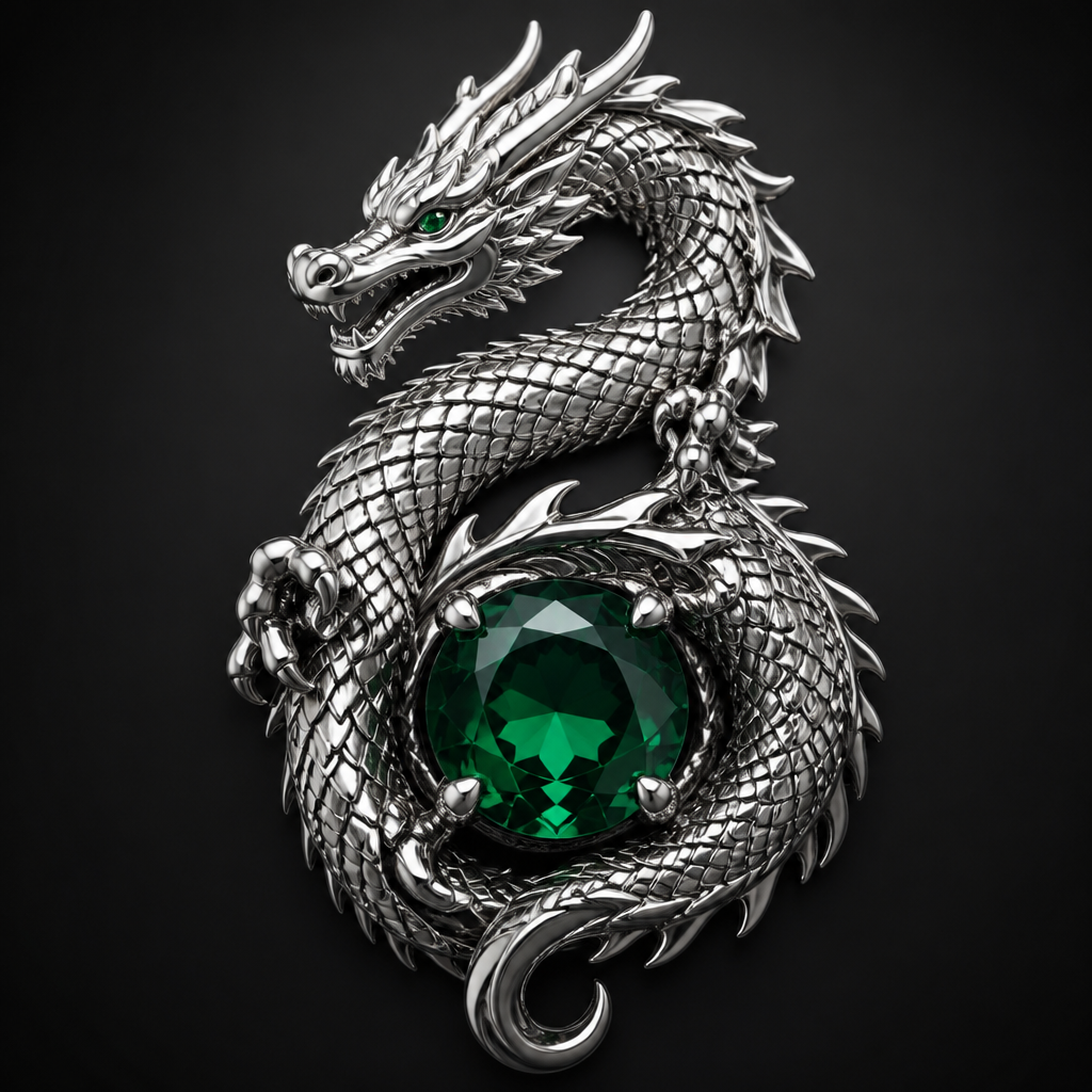 Dragon
photorealistic jewelry design, Dragon, just the design no text