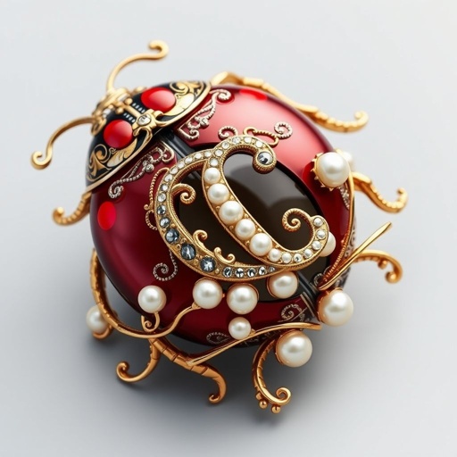 Ladybug with letter C inside her