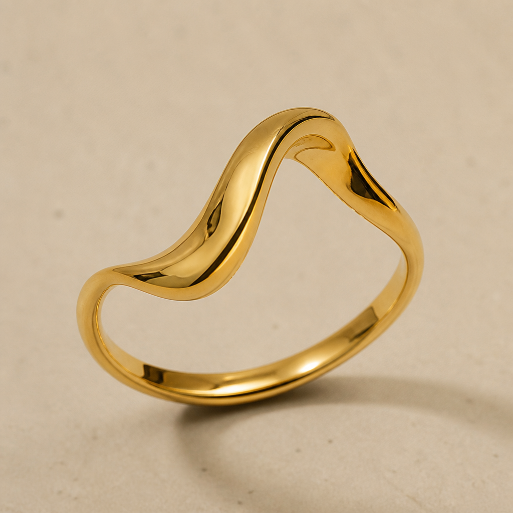 A minimalist women's ring made of gold. art sculpture ring
photorealistic jewelry design, A minimalist women's ring made of gold. art sculpture ring, minimalist style, just the design no text