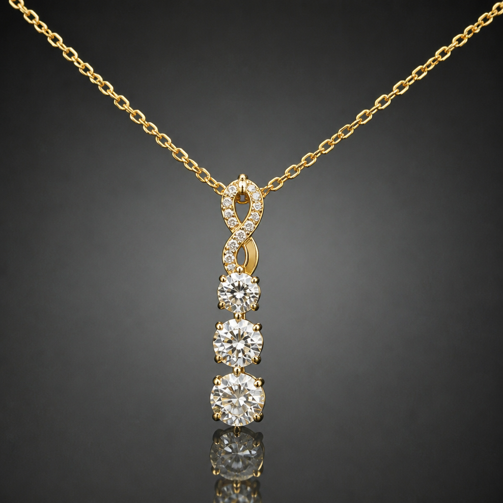Ian 项链,钻石和金子做的
photorealistic jewelry design, Ian 项链,钻石和金子做的, just the design no text