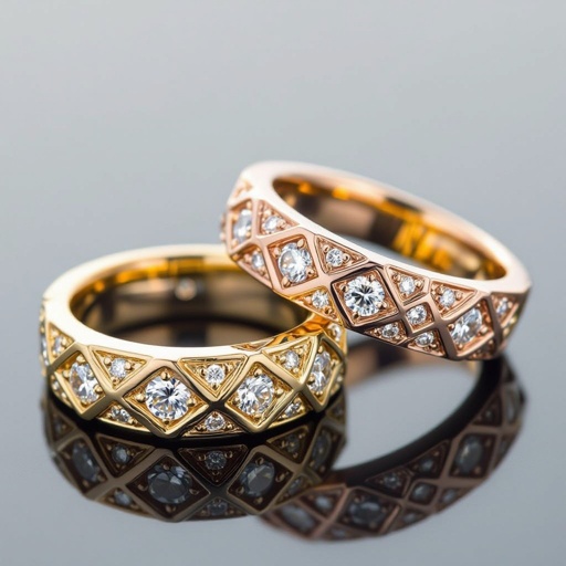 Geometric DETAILS MAKE THE ICON. You think you've seen pavé? Think again. These rings in yellow and rose gold rewrite the rules of diamond setting. Every curve, every micro-pavé, every contrast is designed not just to sparkle - but to say something. Because real luxury isn't about shouting. It's about whispering elegance through design choices no one else dared to make. These aren't trends. They're statements. Crafted to surprise, worn to be remembered.
