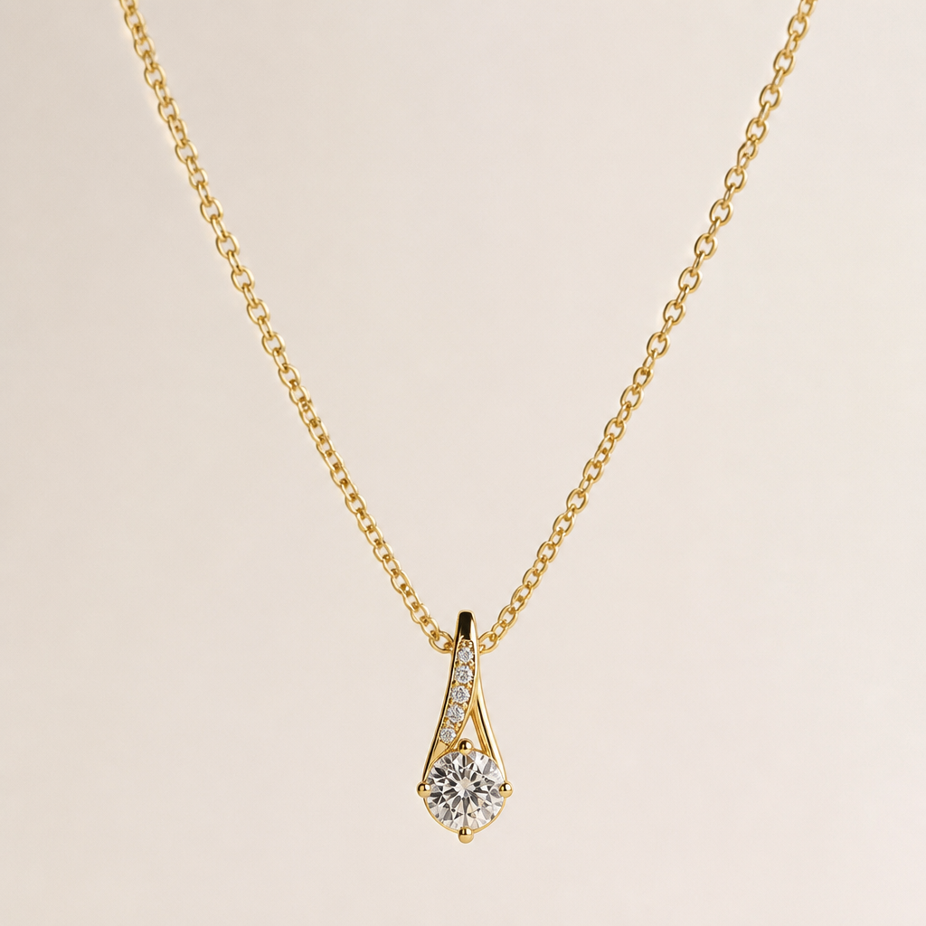 A nordic women's necklace made of gold with diamond stones suitable for engagement
photorealistic jewelry design, A nordic women's necklace made of gold with diamond stones suitable for engagement, nordic style, just the design no text