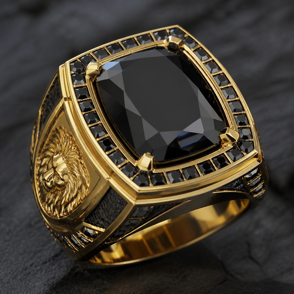 A luxury men's ring. grande
photorealistic jewelry design, A luxury men's ring. grande, luxury style, just the design no text