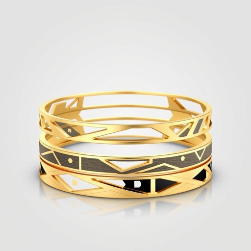 Gold pattern bangles