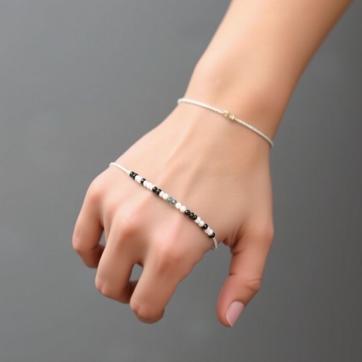 Tu peux me créer un bijou en perles Miyuki donc des petites perles d’origine japonaises, mais elles sont vraiment toutes petites avec un métier à tisser