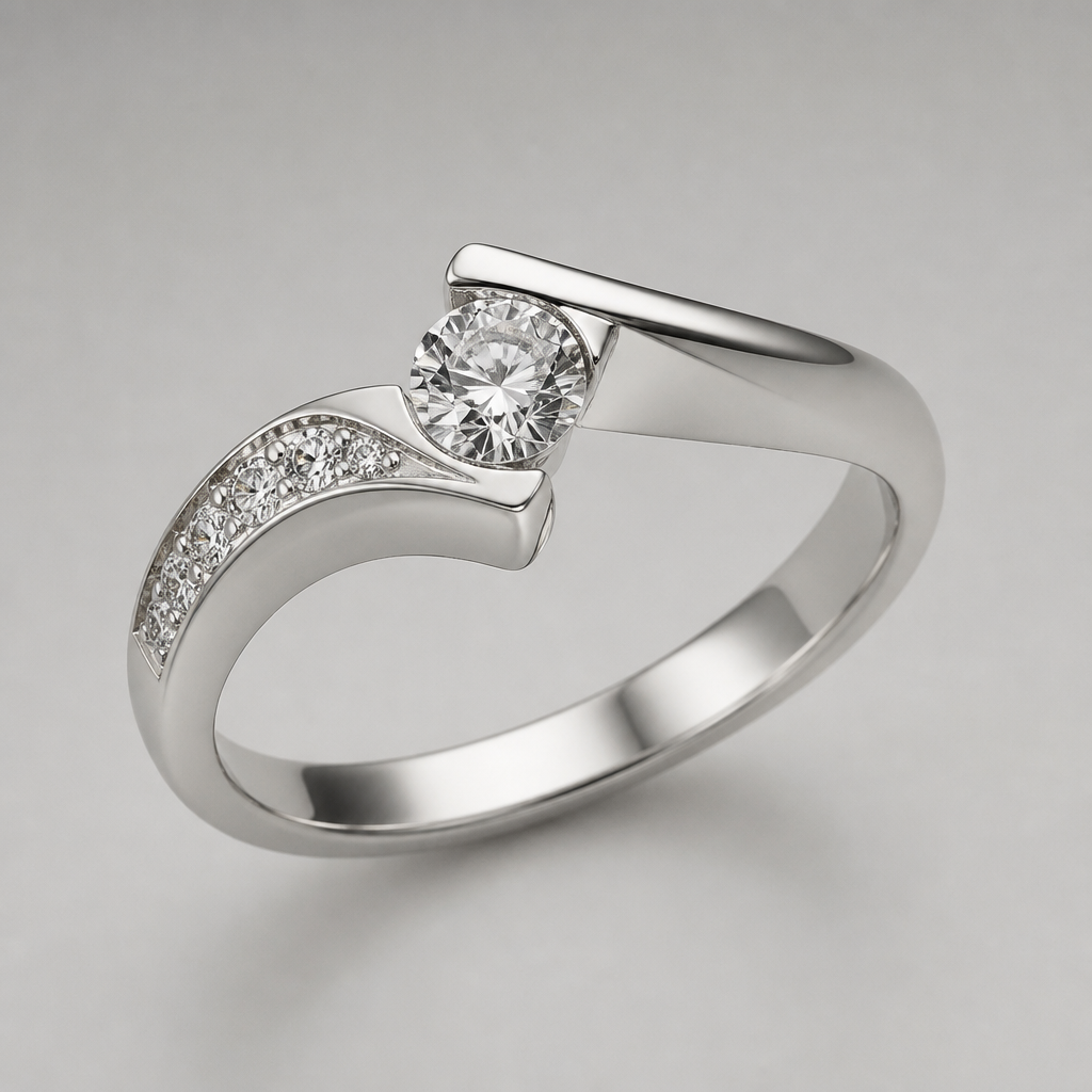 A women's ring
photorealistic jewelry design, A women's ring, modern style, just the design no text