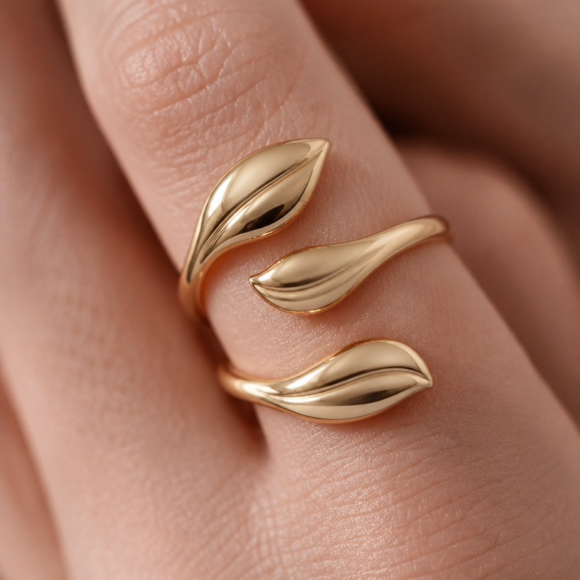 A modern women's ring, minimalist, simple and delicate, clean lines. turn design to petals
using the attached image as a visual reference, create A modern women's ring, minimalist, simple and delicate, clean lines. turn design to petals. photorealistic, just the design no text