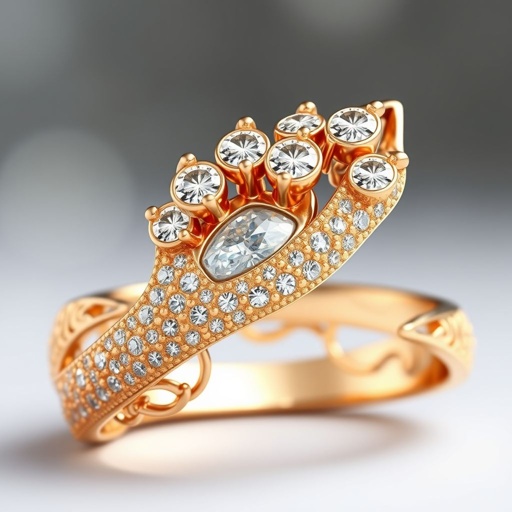 Diamonds white rings wearing a model with the hand of cat or dog