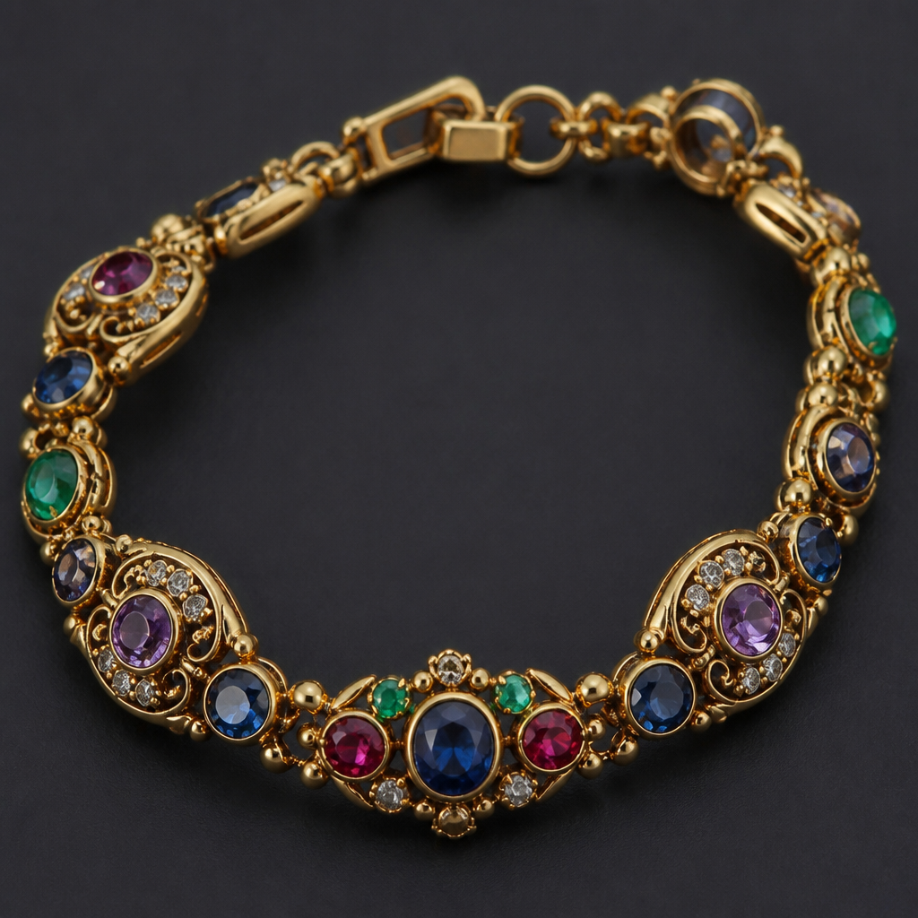 Bracelet with colours
photorealistic jewelry design, Bracelet with colours
, vintage style, just the design no text
