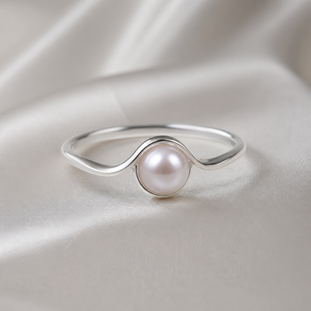 A minimalist women's ring made of silver suitable for festival. Eu quero uma joia delicada de prata bonita com uma pérola Branca Rose
photorealistic jewelry design, A minimalist women's ring made of silver suitable for festival. Eu quero uma joia delicada de prata bonita com uma pérola Branca Rose, minimalist style, just the design no text